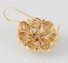 Pendientes antiguos en oro 18k con perlas naturales - Mayka Jewels