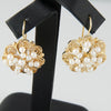 Pendientes antiguos en oro 18k con perlas naturales - Mayka Jewels
