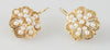 Pendientes antiguos en oro 18k con perlas naturales - Mayka Jewels