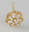 Pendientes antiguos en oro 18k con perlas naturales - Mayka Jewels