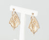 Pendientes antiguos en oro amarillo 18k y brillantes - Mayka Jewels