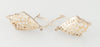 Pendientes antiguos en oro amarillo 18k y brillantes - Mayka Jewels
