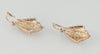 Pendientes antiguos en oro amarillo 18k y brillantes - Mayka Jewels
