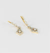 Pendientes antiguos en oro amarillo 18k y diamantes 0.28 ct - Mayka Jewels