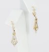 Pendientes antiguos en oro amarillo 18k y diamantes 0.28 ct - Mayka Jewels