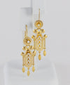 Pendientes antiguos en oro amarillo 18k y perlas - Mayka Jewels