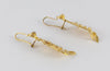 Pendientes antiguos en oro amarillo 18k y perlas - Mayka Jewels