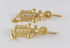 Pendientes antiguos en oro amarillo 18k y perlas - Mayka Jewels
