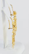Pendientes antiguos en oro amarillo 18k y perlas - Mayka Jewels