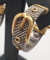 Pendientes de diseño en oro 18k y acero - Mayka Jewels