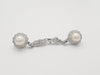 Pendientes de los años 30 en oro blanco 18k con perla y diamantes - Mayka Jewels
