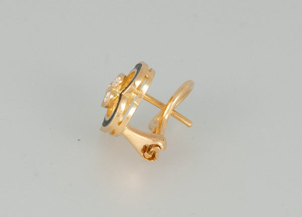 Pendientes en oro 18k con brillantes - Mayka Jewels