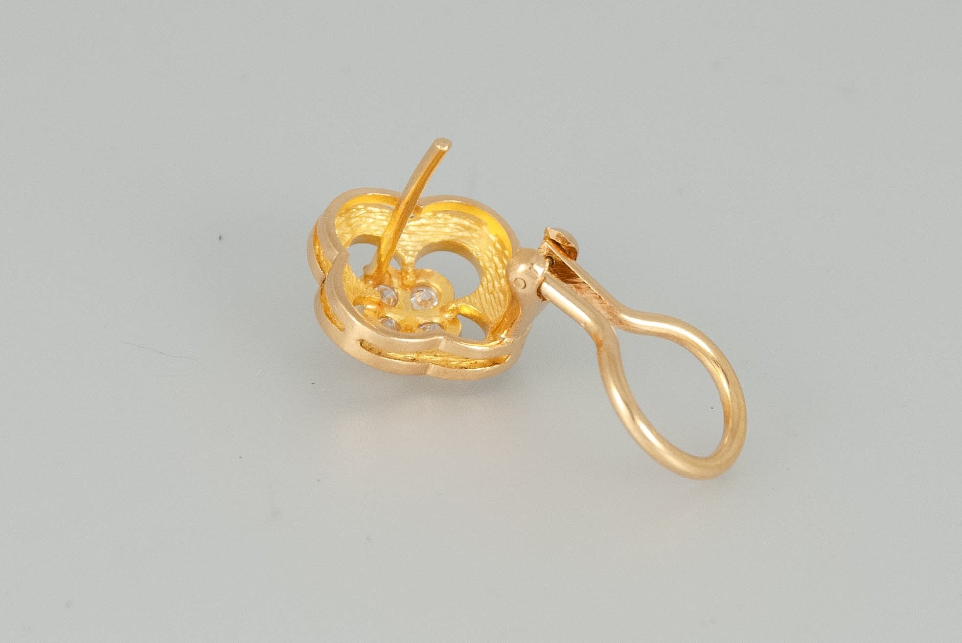 Pendientes en oro 18k con brillantes - Mayka Jewels