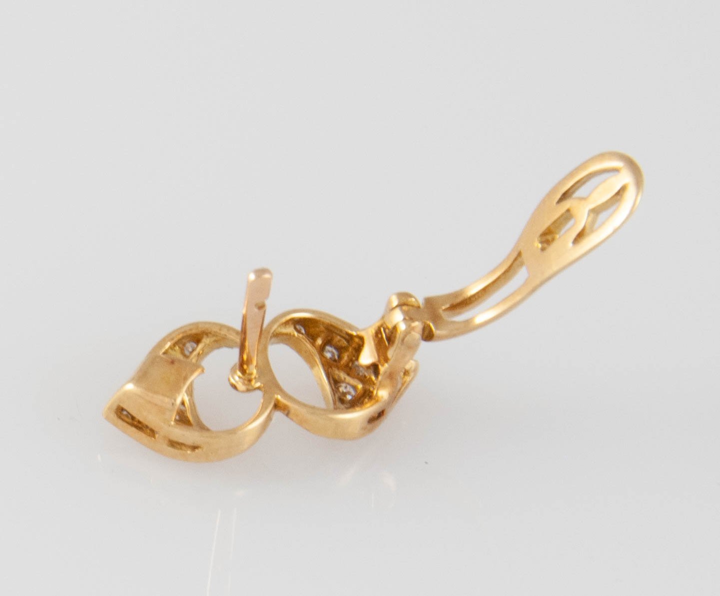 Pendientes en oro 18k con brillantes - Mayka Jewels
