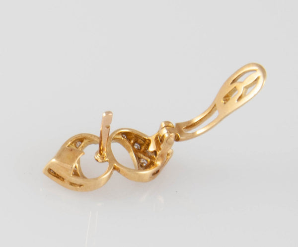 Pendientes en oro 18k con brillantes - Mayka Jewels
