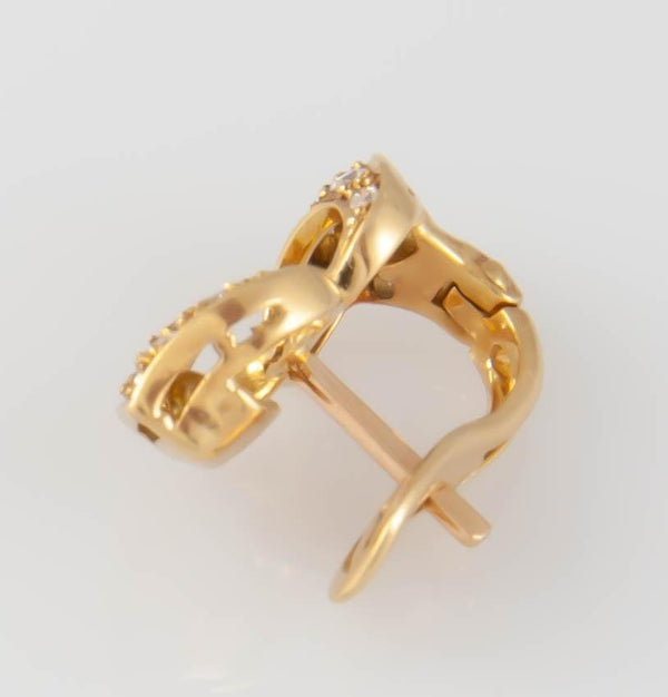 Pendientes en oro 18k con brillantes - Mayka Jewels