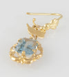 Pendientes en oro 18k con topacio azul - Mayka Jewels