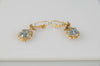 Pendientes en oro 18k con topacio azul - Mayka Jewels