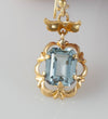 Pendientes en oro 18k con topacio azul - Mayka Jewels