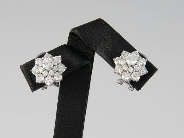 Pendientes en oro blanco 18k con brillantes de alta calidad 3.45ct - Mayka Jewels