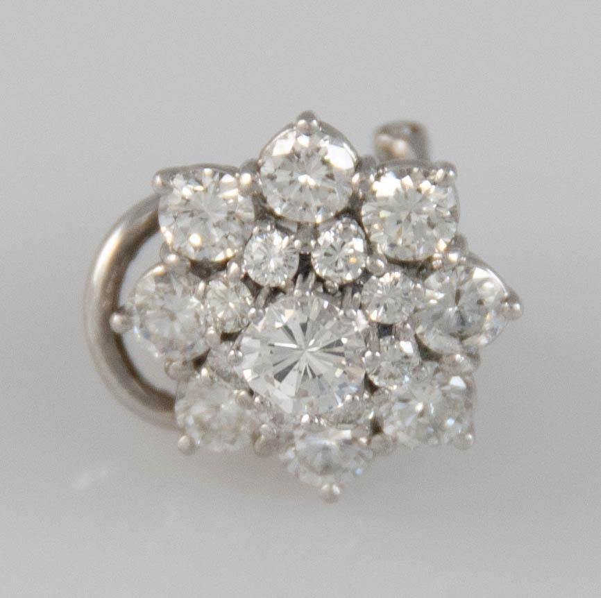Pendientes en oro blanco 18k con brillantes de alta calidad 3.45ct - Mayka Jewels