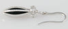 Pendientes en oro blanco 18k con brillantes y Ónix - Mayka Jewels