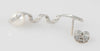 Pendientes en oro blanco 18k con perla y brillantes - Mayka Jewels