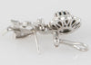 Pendientes en oro blanco 18k con zafiros y brillantes - Mayka Jewels