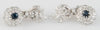 Pendientes en oro blanco 18k con zafiros y brillantes - Mayka Jewels