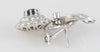 Pendientes en oro blanco 18k con zafiros y brillantes - Mayka Jewels