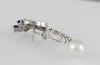 Pendientes en oro blanco 18k con zafiros y diamantes - Mayka Jewels