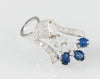 Pendientes en oro blanco 18k con zafiros y diamantes - Mayka Jewels