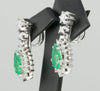 Pendientes en oro blanco 18k esmeraldas 3.4 ct y brillantes 0.88 ct - Mayka Jewels