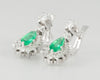 Pendientes en oro blanco 18k esmeraldas 3.4 ct y brillantes 0.88 ct - Mayka Jewels