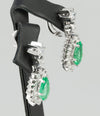 Pendientes en oro blanco 18k esmeraldas 3.4 ct y brillantes 0.88 ct - Mayka Jewels