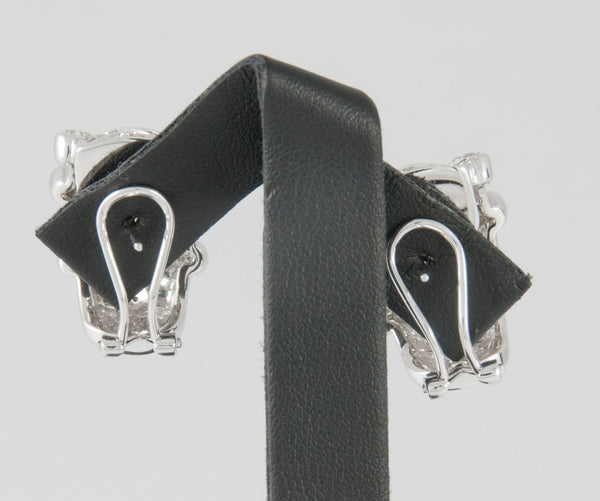 Pendientes en oro blanco 18k y 2.55ct brillantes - Mayka Jewels