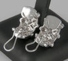 Pendientes en oro blanco 18k y 2.55ct brillantes - Mayka Jewels