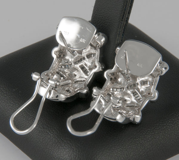 Pendientes en oro blanco 18k y 2.55ct brillantes - Mayka Jewels
