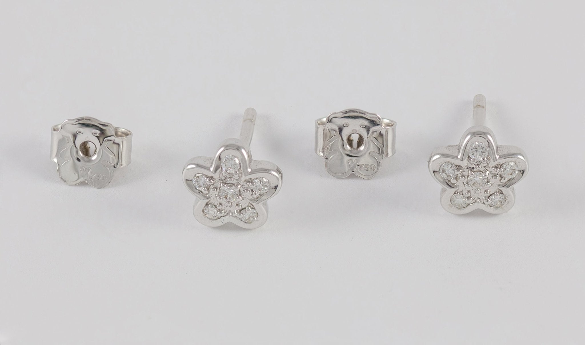Pendientes Tous en oro blanco 18k y brillantes - Mayka Jewels