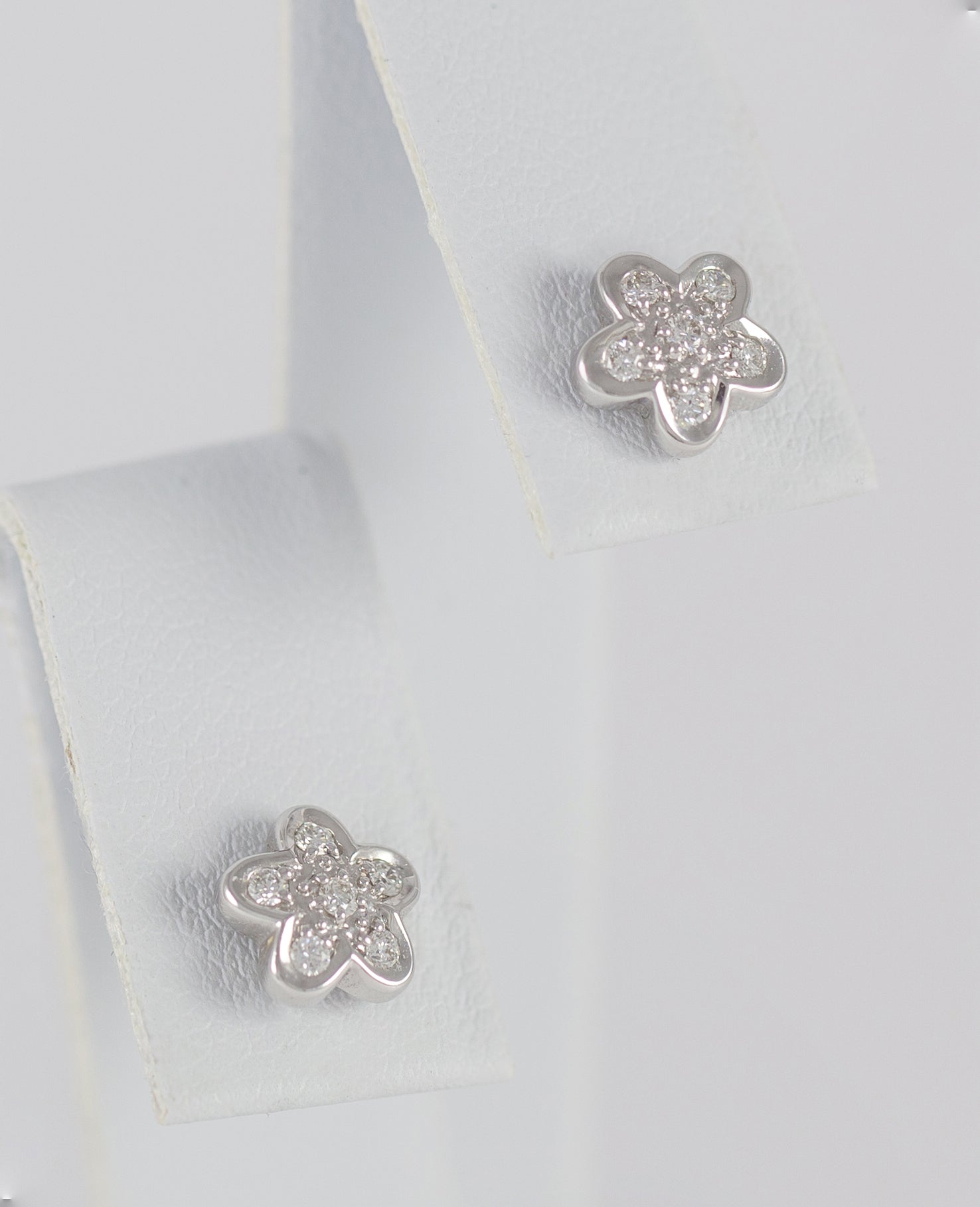 Pendientes Tous en oro blanco 18k y brillantes - Mayka Jewels
