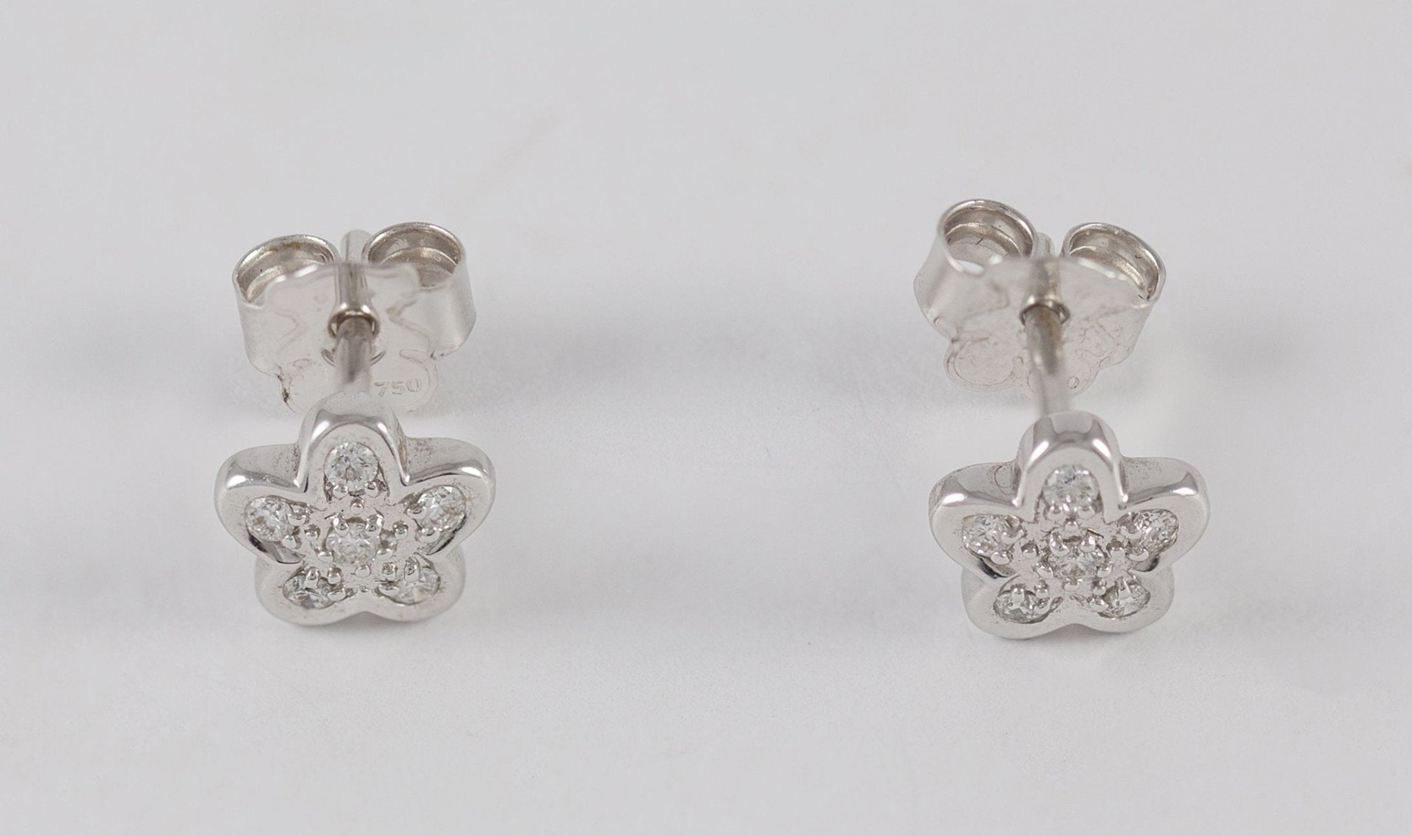 Pendientes Tous en oro blanco 18k y brillantes - Mayka Jewels