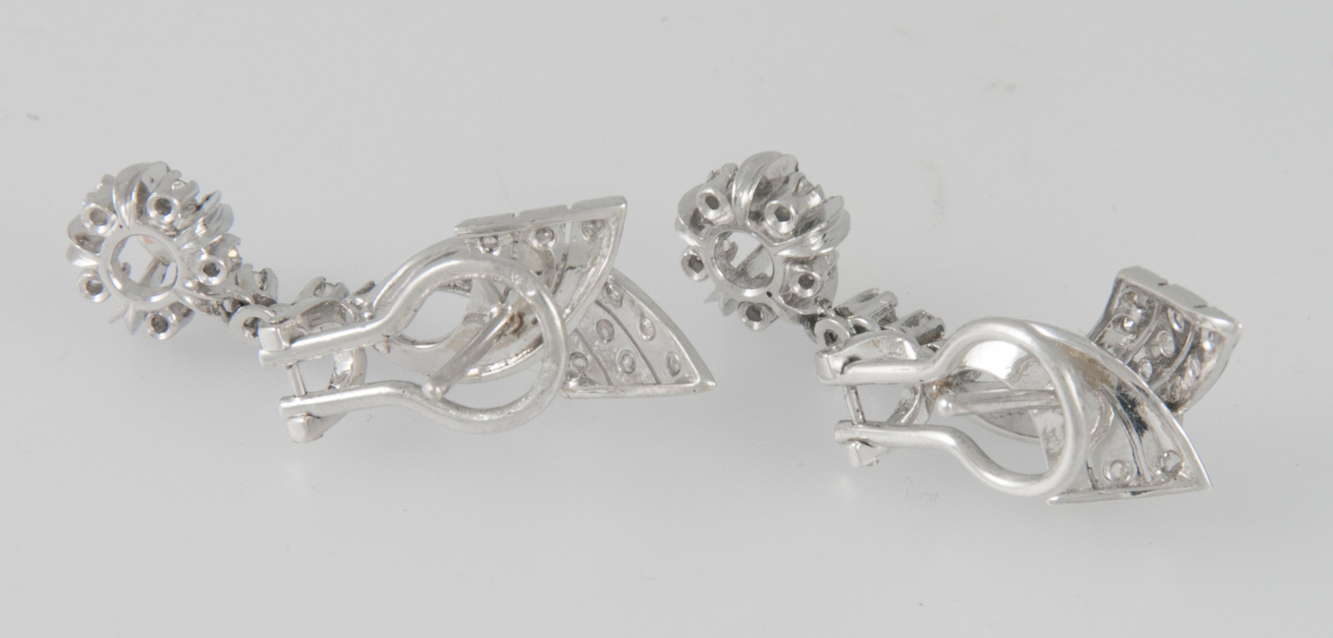 Pendientes en oro blanco 18k y 0.87ct brillantes