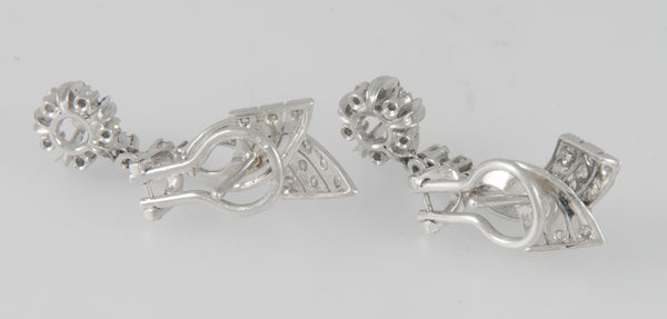 Pendientes en oro blanco 18k y 0.87ct brillantes