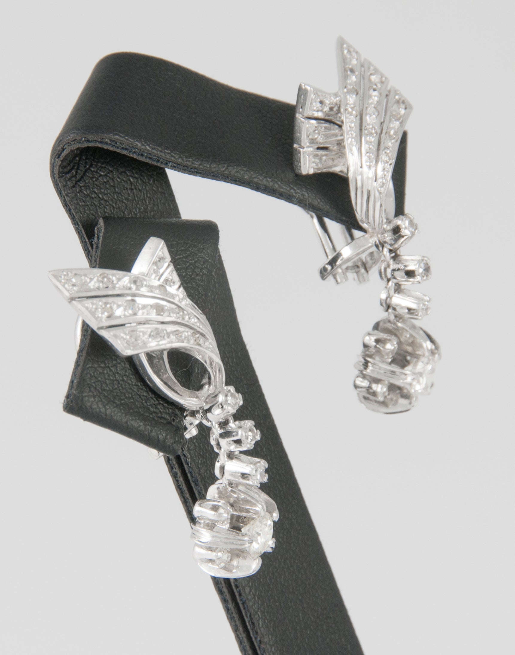 Pendientes en oro blanco 18k y 0.87ct brillantes