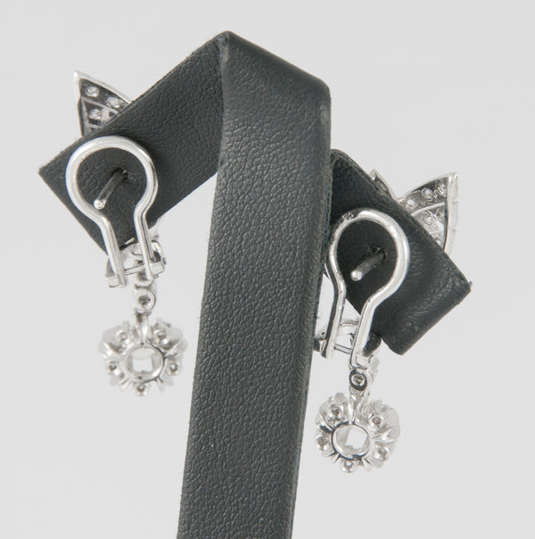 Pendientes en oro blanco 18k y 0.87ct brillantes