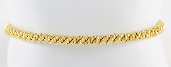 Pulsera antigua en oro amarillo 18k con zafiros y brillantes - Mayka Jewels