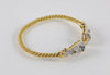 Pulsera antigua en oro amarillo 18k con zafiros y brillantes - Mayka Jewels