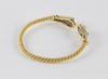 Pulsera antigua en oro amarillo 18k con zafiros y brillantes - Mayka Jewels