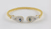 Pulsera antigua en oro amarillo 18k con zafiros y brillantes - Mayka Jewels
