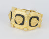 Pulsera brazalete en oro amarillo 18k y ónix - Mayka Jewels